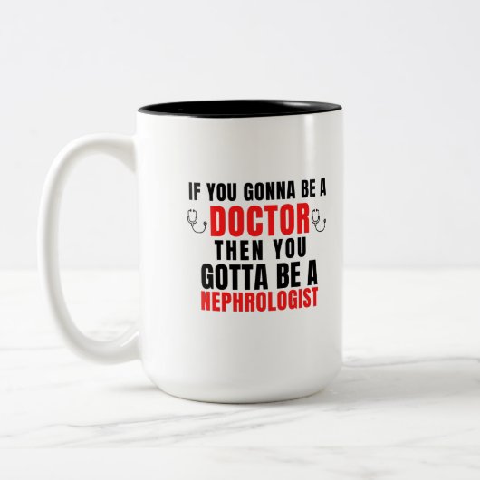 Nephrologe Zweifarbige Tasse (Links)