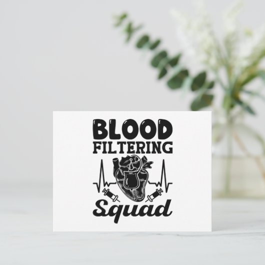 Nephrologie Dialyse Nurse Postkarte (Stehend Vorderseite)