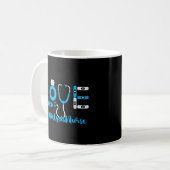 Nephrologie Dialysis Nurse Liebe Stethoscope Nurse Kaffeetasse (Vorderseite Links)