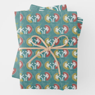 Nephrologie Künstlerisches Nierendesign Geschenkpapier Set