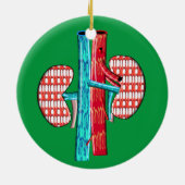 Nephrologie Künstlerisches Nierendesign Keramik Ornament (Hinten)
