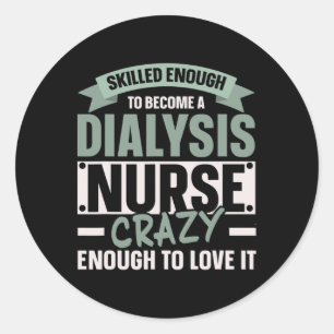 Nephrologie Nurse Dialyse Nurse Medical Niere Dis Runder Aufkleber