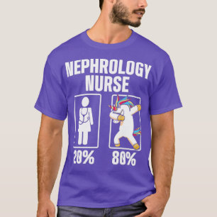 Nephrologie Nurse Girl Unicorn Dialyse Nursing T-Shirt