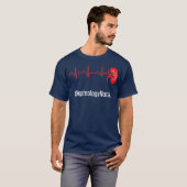 Nephrologie Nurse Heartbeat Dialyse Nursing T-Shirt (Vorne ganz)
