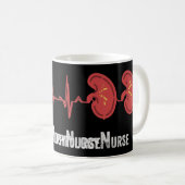 Nephrologie Nurse Heartbeat Dialyse Pflege RN Thi Kaffeetasse (VorderseiteRechts)