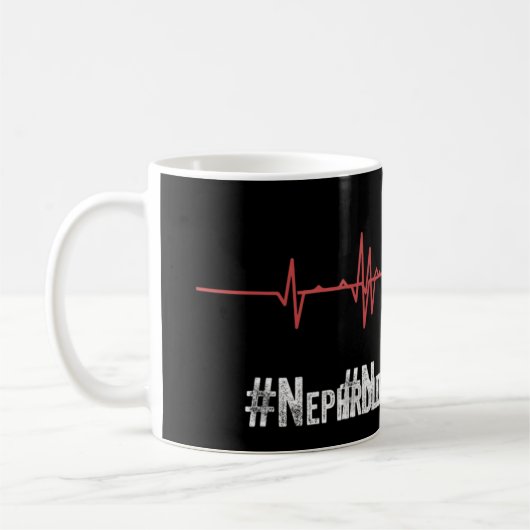 Nephrologie Nurse Heartbeat Dialyse Pflege RN Thi Kaffeetasse (Links)