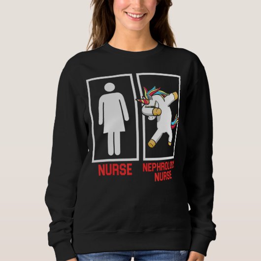 Nephrologie Nurse Unicorn Dialyse Nursing RI 1 Sweatshirt (Vorderseite)