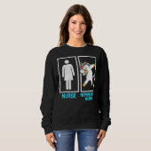 Nephrologie Nurse Unicorn Dialyse Nursing Sweatshirt (Vorne ganz)
