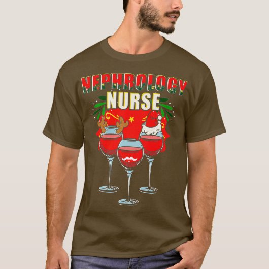 Nephrologie Nurse Urinalyse Weihnachtsdialyse T-Shirt (Vorderseite)