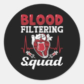 Nephrologie-Techniker Dialyse Runder Aufkleber (Vorderseite)