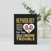 Nephrologie versorgt Sie dort bei Harnproblemen Postkarte (Stehend Vorderseite)