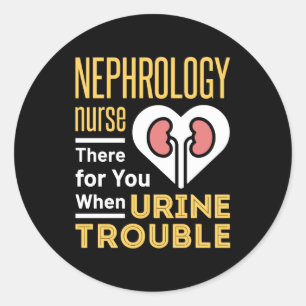 Nephrologie versorgt Sie dort bei Harnproblemen Runder Aufkleber