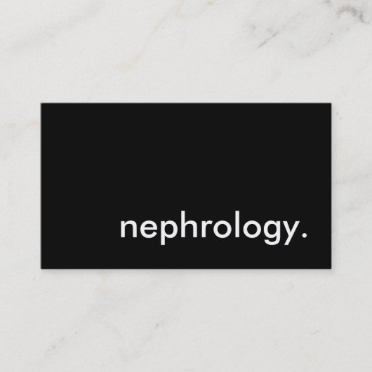 Nephrologie. Visitenkarte (Vorderseite)