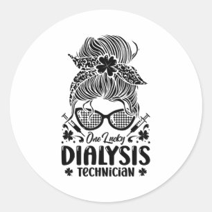 Nephrology One Lucky Dialysis Technician Nurse Runder Aufkleber