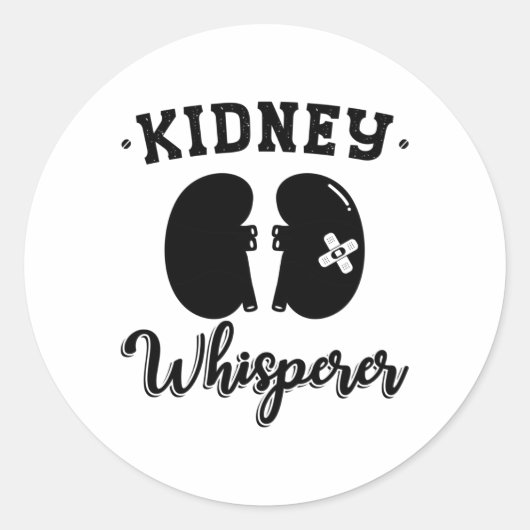 Nephrology Tech Kidney Whisperer Dialysis Nurse Runder Aufkleber (Vorderseite)