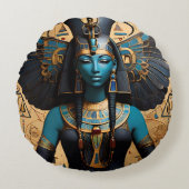 Nephthys die Göttin der Trauer Rundes Kissen (Vorderseite)