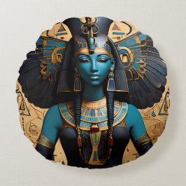 Nephthys die Göttin der Trauer Rundes Kissen