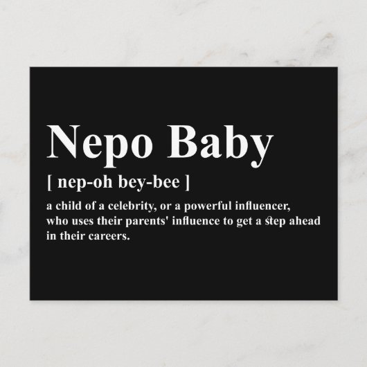 Nepo Baby Meaning Postkarte (Vorderseite)