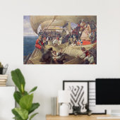 Neptun an Bord der "Newcastle"-Kreuzung Poster (Heimbüro)