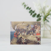 Neptun an Bord der "Newcastle"-Kreuzung Postkarte (Stehend Vorderseite)