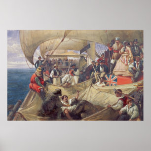 Neptun an Bord der "Newcastle" Überfahrt Poster