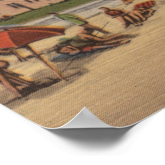 Neptun Beach, FL - Sicht auf die Zuhause Poster (Ecke)