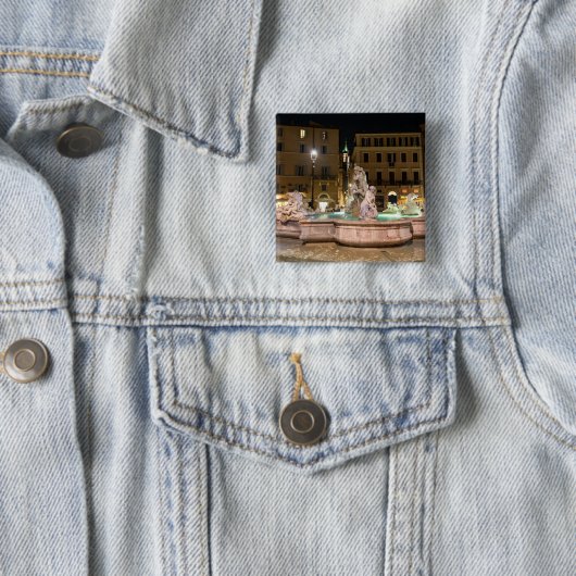 Neptun-Brunnen auf der Piazza Navona - Rom Button (Beispiel)