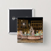 Neptun-Brunnen auf der Piazza Navona - Rom Button (Vorne & Hinten)