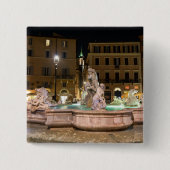 Neptun-Brunnen auf der Piazza Navona - Rom Button (Vorderseite)