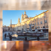 Neptun-Brunnen auf der Piazza Navona - Rom Fensteraufkleber (Blatt 2)