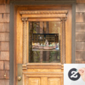 Neptun-Brunnen auf der Piazza Navona - Rom Fensteraufkleber (Haustür)