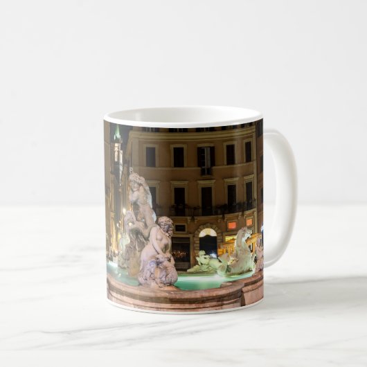 Neptun-Brunnen auf der Piazza Navona - Rom Kaffeetasse (VorderseiteRechts)