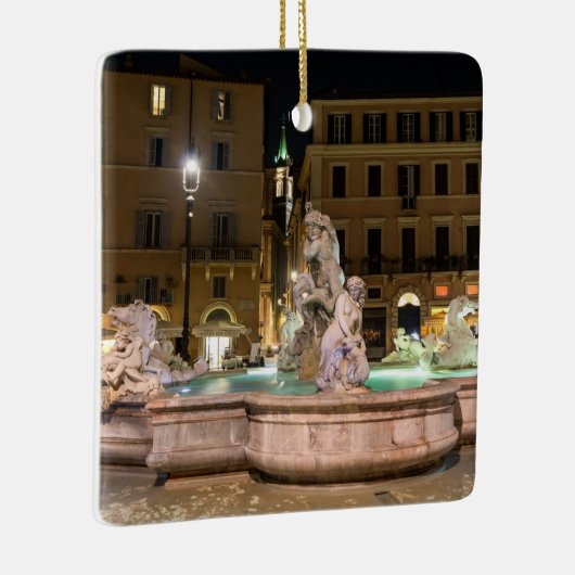 Neptun-Brunnen auf der Piazza Navona - Rom Keramikornament (Rechts)