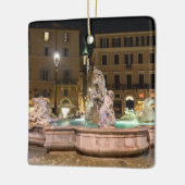 Neptun-Brunnen auf der Piazza Navona - Rom Keramikornament (Links)