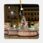 Neptun-Brunnen auf der Piazza Navona - Rom Keramikornament (Vorderseite)