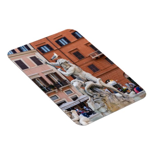 Neptun-Brunnen auf der Piazza Navona - Rom Magnet (Rechte Seite)