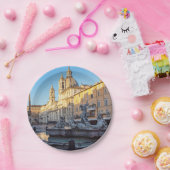 Neptun-Brunnen auf der Piazza Navona - Rom Pappteller (Party)