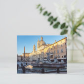 Neptun-Brunnen auf der Piazza Navona - Rom Postkarte (Stehend Vorderseite)