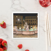 Neptun-Brunnen auf der Piazza Navona - Rom Serviette (Beispiel)