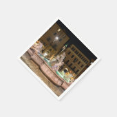 Neptun-Brunnen auf der Piazza Navona - Rom Serviette (Ecke)