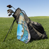 Neptun-Brunnen Golfhandtuch (Gras)