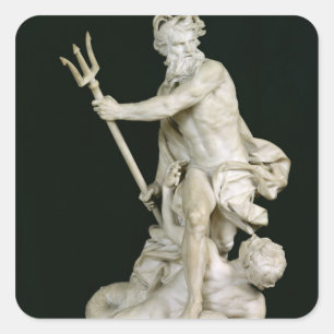 Neptun Calming the Waves, 1757 Quadratischer Aufkleber