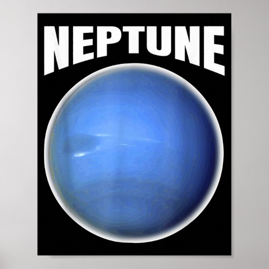Neptun Design - Wissenschaftsplanet Weltraum Poster (Vorne)