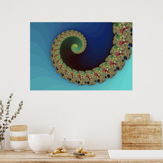 Neptun - Fraktal Art Poster (Küche)