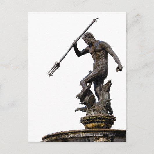 Neptun, Gott der Seestatue Postkarte (Vorderseite)