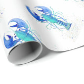 Neptun Hummer Geschenkpapier (Rolleneckpunkt)