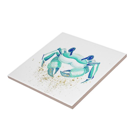 Neptun Krabbe Fliese (Seite)