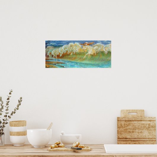 Neptun-Pferde Poster (Küche)