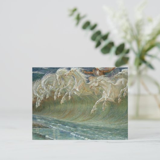 Neptun Pferde Postkarte (Stehend Vorderseite)