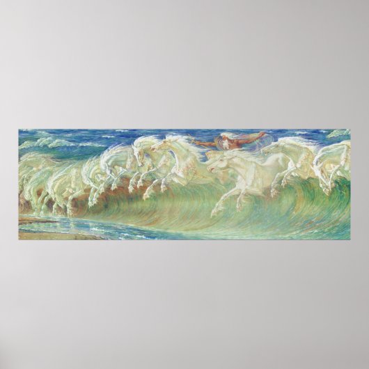 Neptun-Pferde von Walter Crane Poster (Vorne)